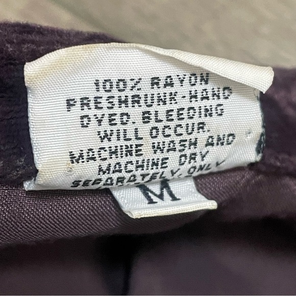 CP Shades Women’s Velvet Button Down Long Sleeve Tunic Top Purple Plum Sz M - Picture 7 of 7